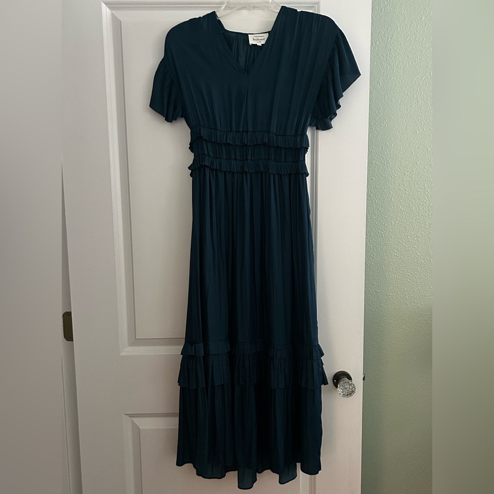Teal Ruffle Dress